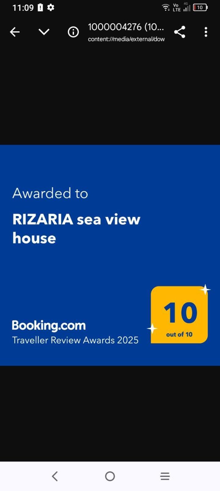 Rizaria Sea View House Villa Szpartílasz Kültér fotó